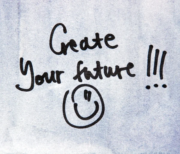 Mensagem criar o seu futuro — Fotografia de Stock