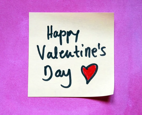 Happy Valentijnsdag Opmerking — Stockfoto