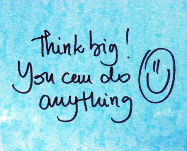 Think big! You can do anything clipart