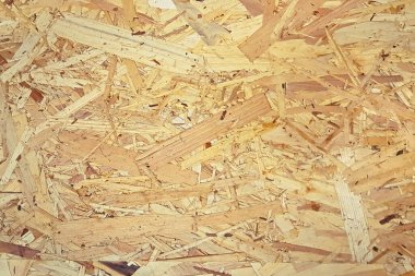 Baskılı ahşap talaş paneli arka plan, oryantasyon iplik dokusu, OSB.
