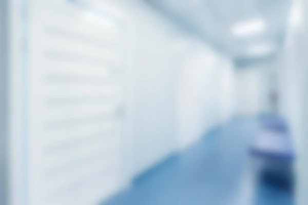 Blurred Empty Corridor Modern Hospital Background — Stock Photo, Image