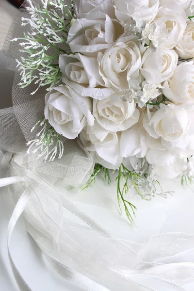 Bouquet bianco sposa Immagini Stock Royalty Free