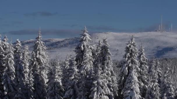 Invierno escena montaña — Vídeos de Stock