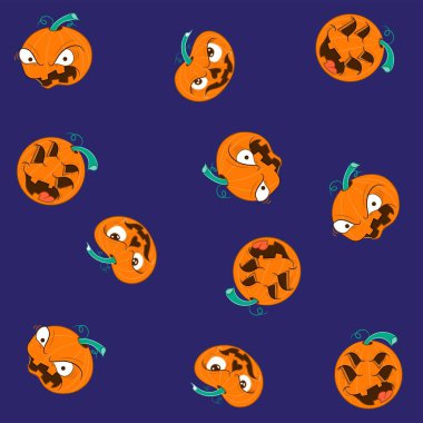 Siyah bir zemin üzerinde kabak duygularının kusursuz deseni, duvar kağıdı