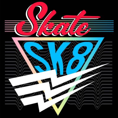 Kaykaylı tek renkli logoti kaykay ya da öl yazıtları izole vektör illüstrasyonu