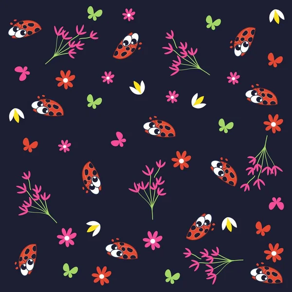 Vintage Floral Background Seamless Vector Pattern Design Fashion Prints Flowers — Stock Vector