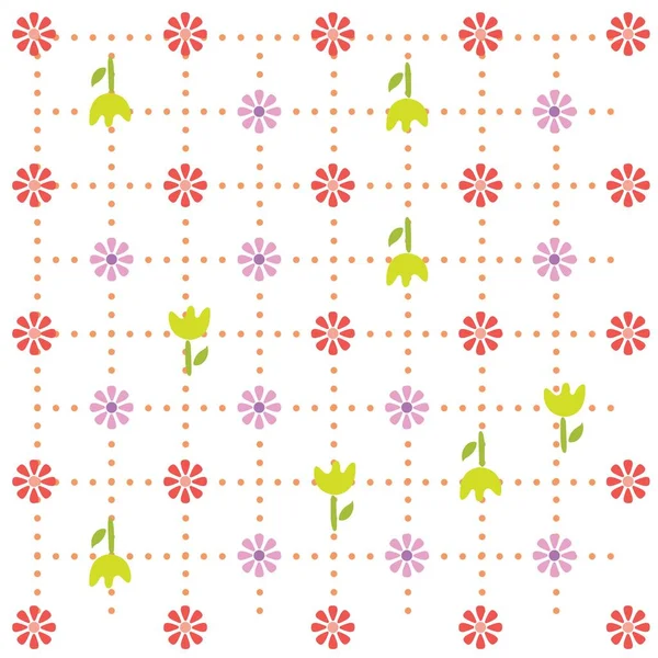 Vintage Floral Background Seamless Vector Pattern Design Fashion Prints Flowers — Stock Vector