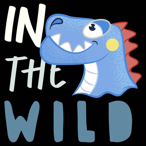 Illustration Dinosaure Mignon Comme Vecteur Pour Impression Tee Shirt Bébé — Image vectorielle
