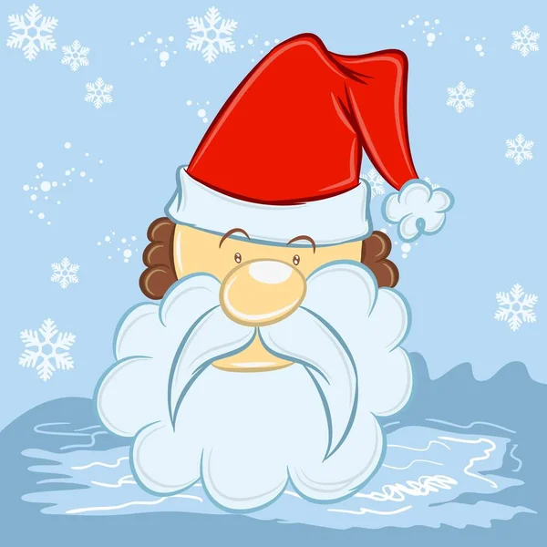 Cartoon Santa Claus Voor Kerst Nieuwjaars Groeten Ontwerp Animatie Geïsoleerd — Stockvector