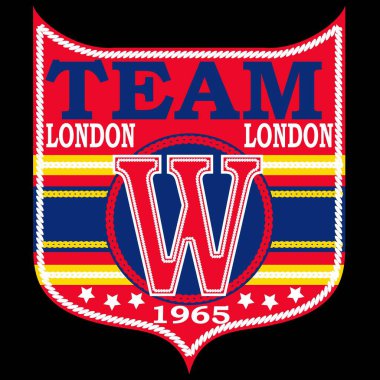 Klasik kraliyet amblemi. Nakış işleme şablonu vektör grafiği.