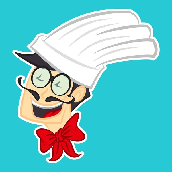 Gros Chef Bande Dessinée Illustration Clip Art Vectoriel Avec Des — Image vectorielle