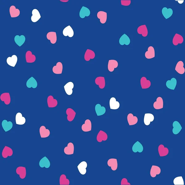 Ilustrační Vzor Srdce Barvami Pozadím Pro Módní Design Další Produkty — Stockový vektor