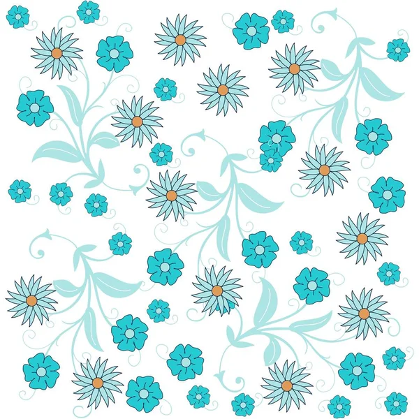 Illustration Feuilles Motif Fond Blanc Pour Design Mode Autres Produits — Image vectorielle