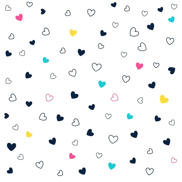 Illustration Coeur Motif Avec Des Couleurs Fond Pour Conception Mode — Image vectorielle