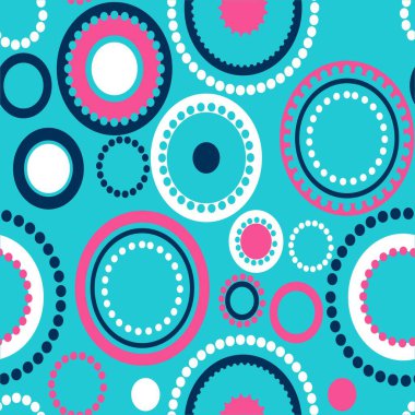 Moda tasarımı veya diğer ürünler için resimleme kalıbı soyut çemberler ve arkaplan