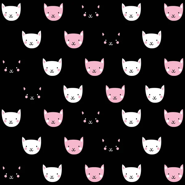 Illustration Pattern Cute Cats Colors Background Fashion Design Other Products — Wektor stockowy