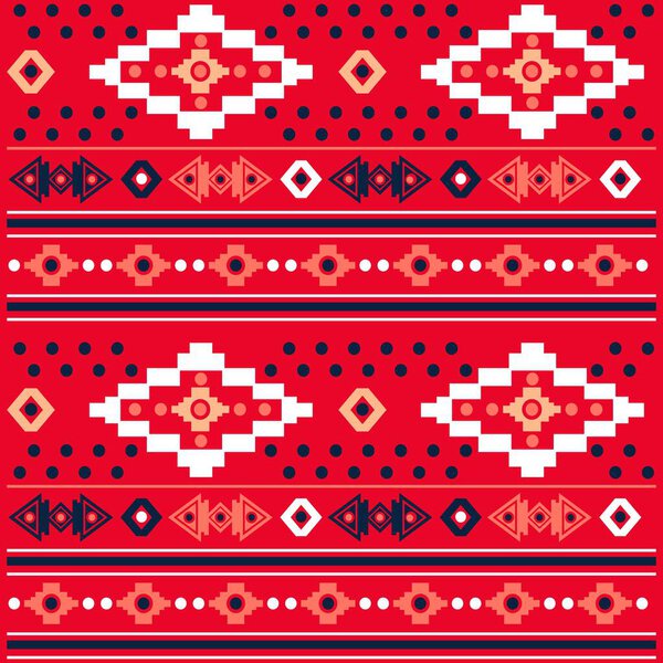 Illustration pattern ethnic design with colors and background for fashion design or other products