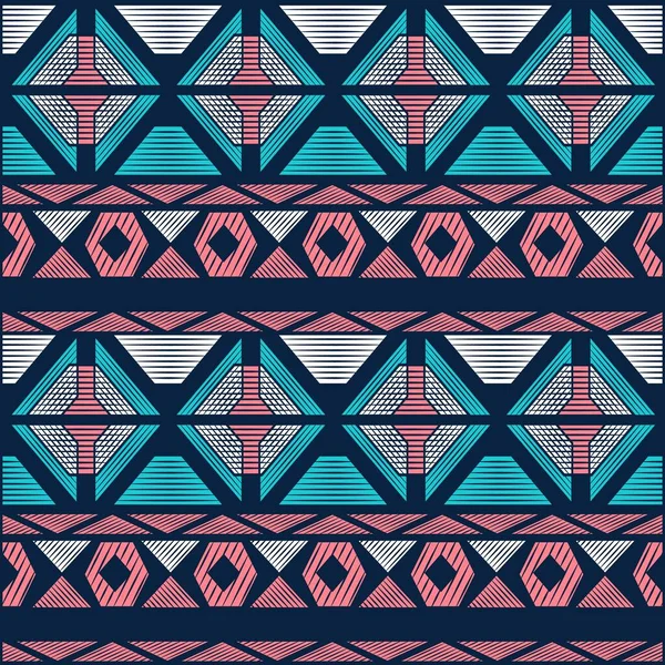 Diseño Étnico Patrón Ilustración Con Colores Fondo Para Diseño Moda — Vector de stock