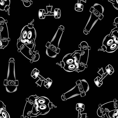 Kaykay ve bomba karakterli çizgi film