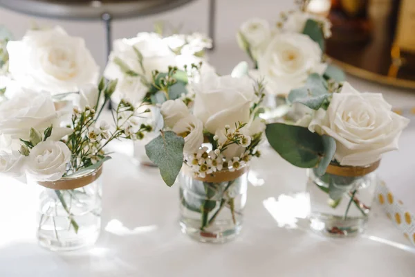 stylish and unusual wedding table and loft decor with flowers