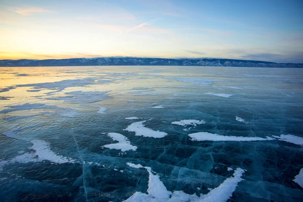 Jég a lake Baikal, Olkhon — Stock Fotó