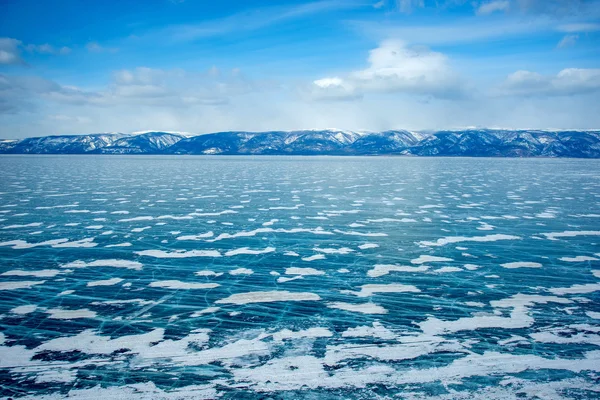 Jég a lake Baikal, Olkhon — Stock Fotó