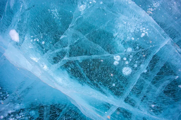 Ice of lake Baikal, Olkhon — Stock Photo, Image