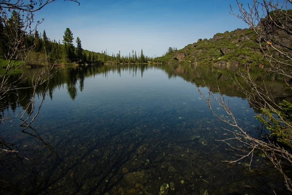 View reflection mountain lake — Stock Photo, Image