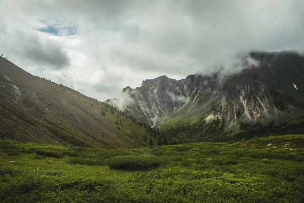 Verão paisagem montanhosa nas montanhas Baikal — Fotografia de Stock