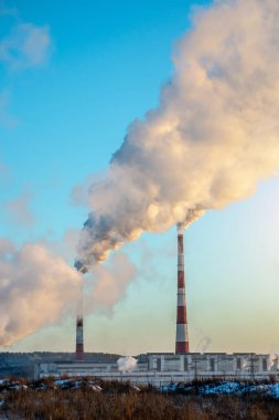 Çevre kirliliği ve fabrikaların bacasından atmosfere karbondioksit salınımı nedeniyle küresel ısınma sorunu