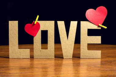 Kelime aşk kağıt doku