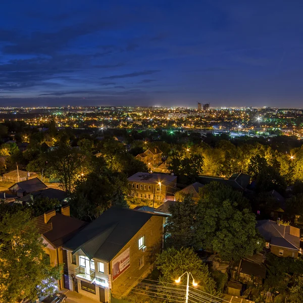 Panorama över natten staden Rostov — Stockfoto