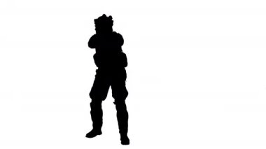 Modern asker, terörle mücadele mangası. Alpha Channel 'da silahla ateş ediyorlar.