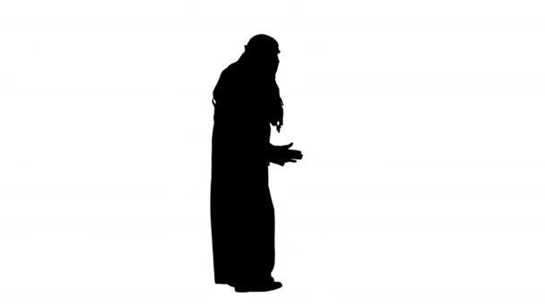 Sheikh em óculos escuros dançando, Alpha Channel — Vídeo de Stock