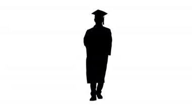 Heyecanlı lisansüstü öğrencisi Alfa Kanalı 'nda diplomayla yürüyor.