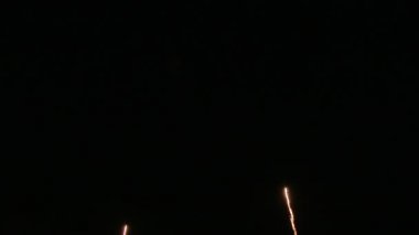 gece gökyüzünde güzel Japon havai fişek