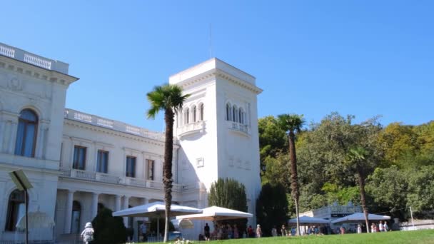 Livadia Palace Letní Sídlo Posledního Ruského Cara Nicholase Krym Ukrajina — Stock video