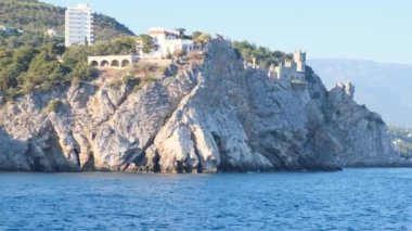 Yalta, Kırım 'ın güzel sahil manzarası, bir zevk teknesinden alındı.