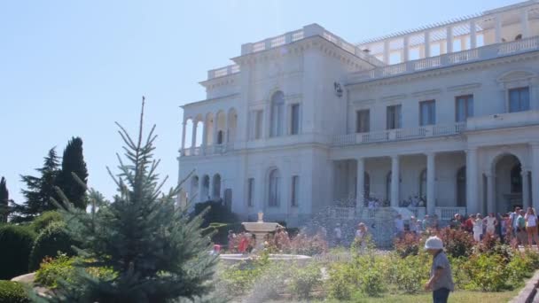 Livadia Sarayı Son Rus Çarı Nicholas Kırım Ukrayna Nın Yaz — Stok video