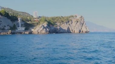 Yalta, Kırım 'ın güzel sahil manzarası, bir zevk teknesinden alındı.