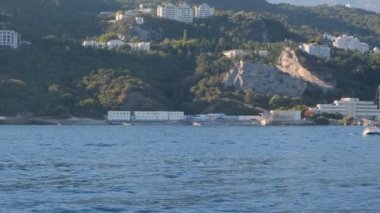 Yalta, Kırım 'ın güzel sahil manzarası, bir zevk teknesinden alındı.