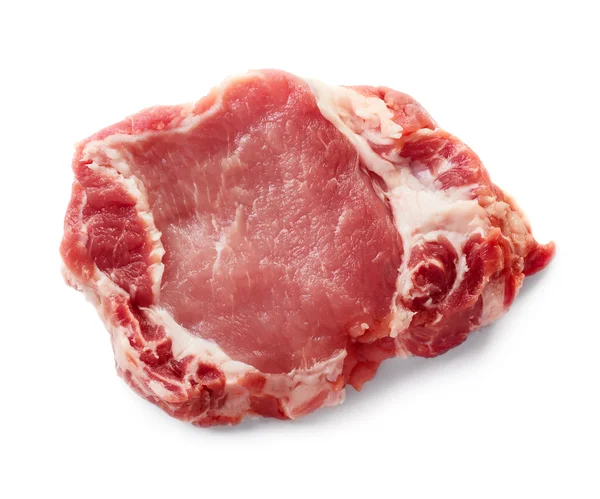 白で隔離される肉 — ストック写真