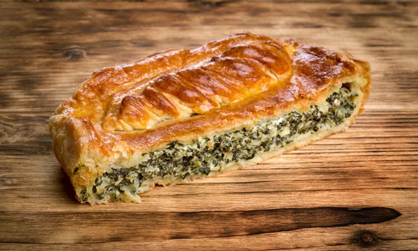 Spinach pie on table — Stock Photo, Image