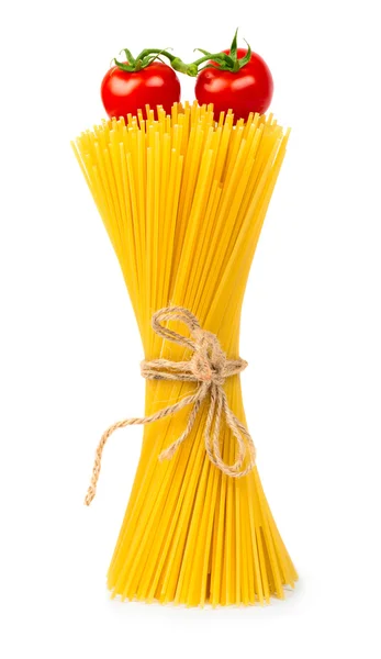 Spaghetti crudi isolati — Foto Stock