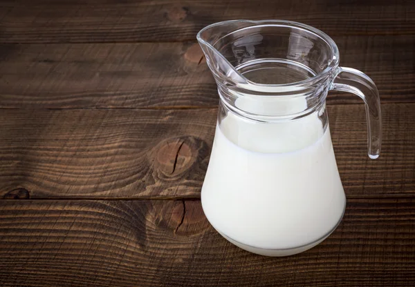 Milk in glass jar — Stock Photo, Image