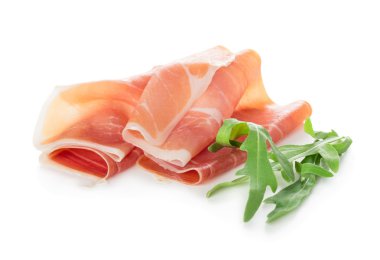 Sliced of prosciutto ham clipart