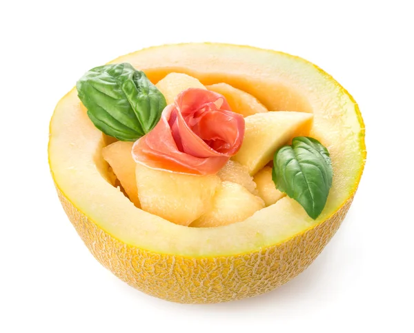 Meloen met proscuitto — Stockfoto