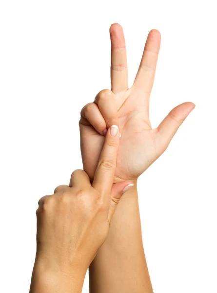 Finger hand symboler — Stockfoto