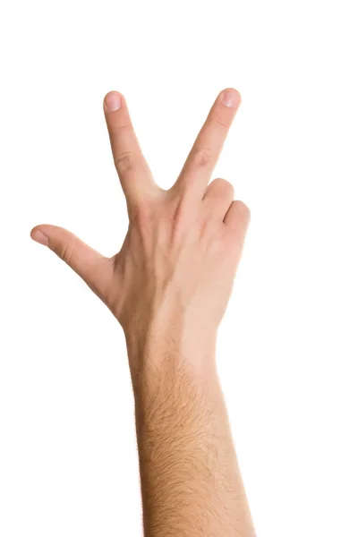 Number three hand sign — Stock Photo, Image