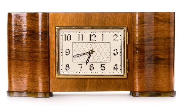 Retro wooden clock Royalty Free Stock Photos